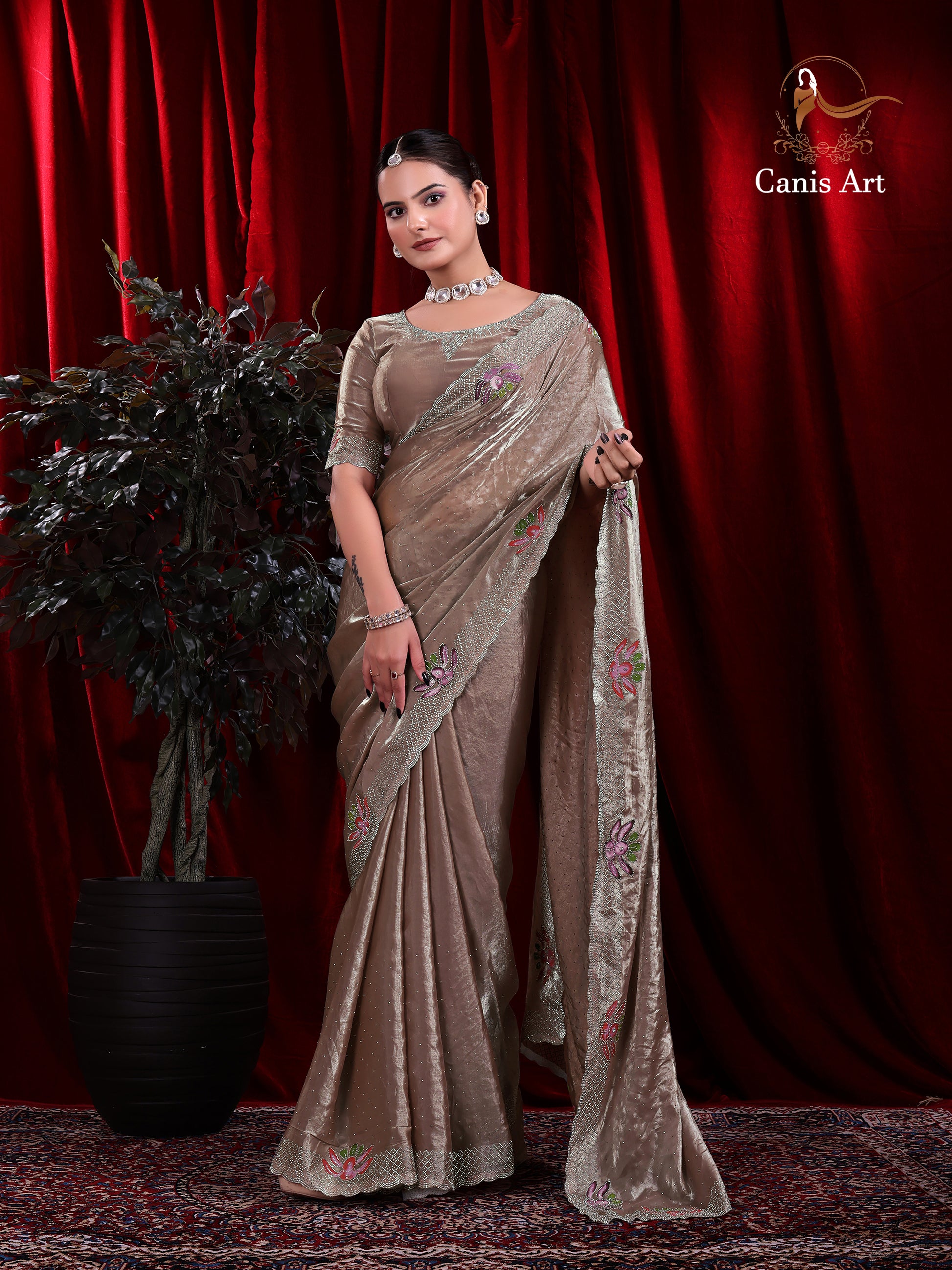 Heavy fendy satin silk