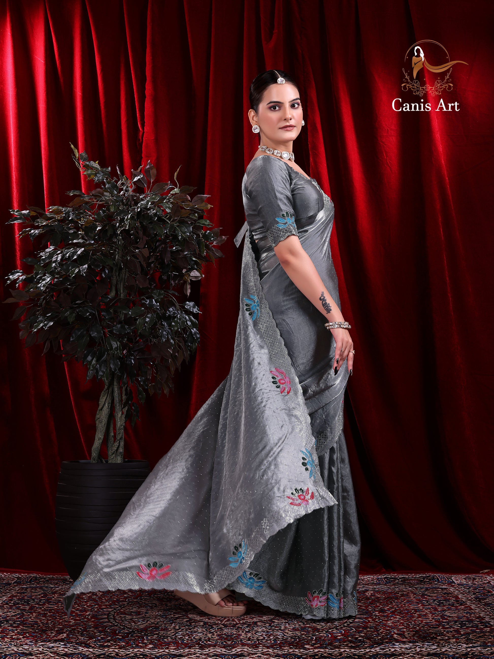 Heavy fendy satin silk