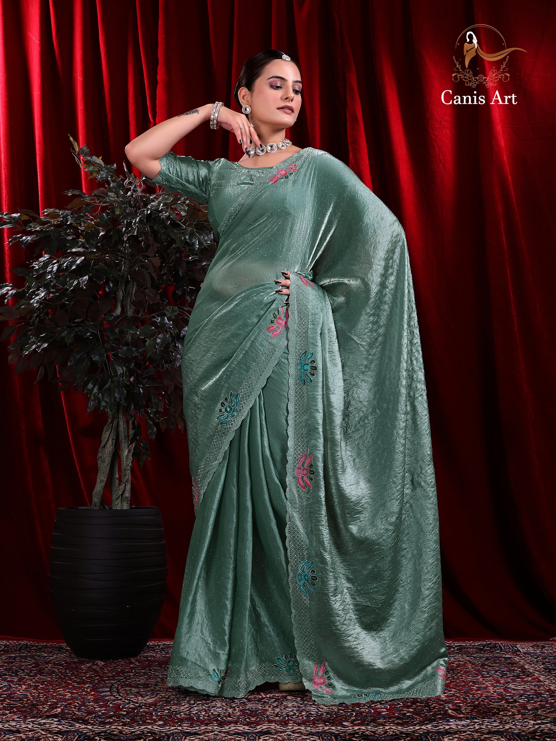 Heavy fendy satin silk