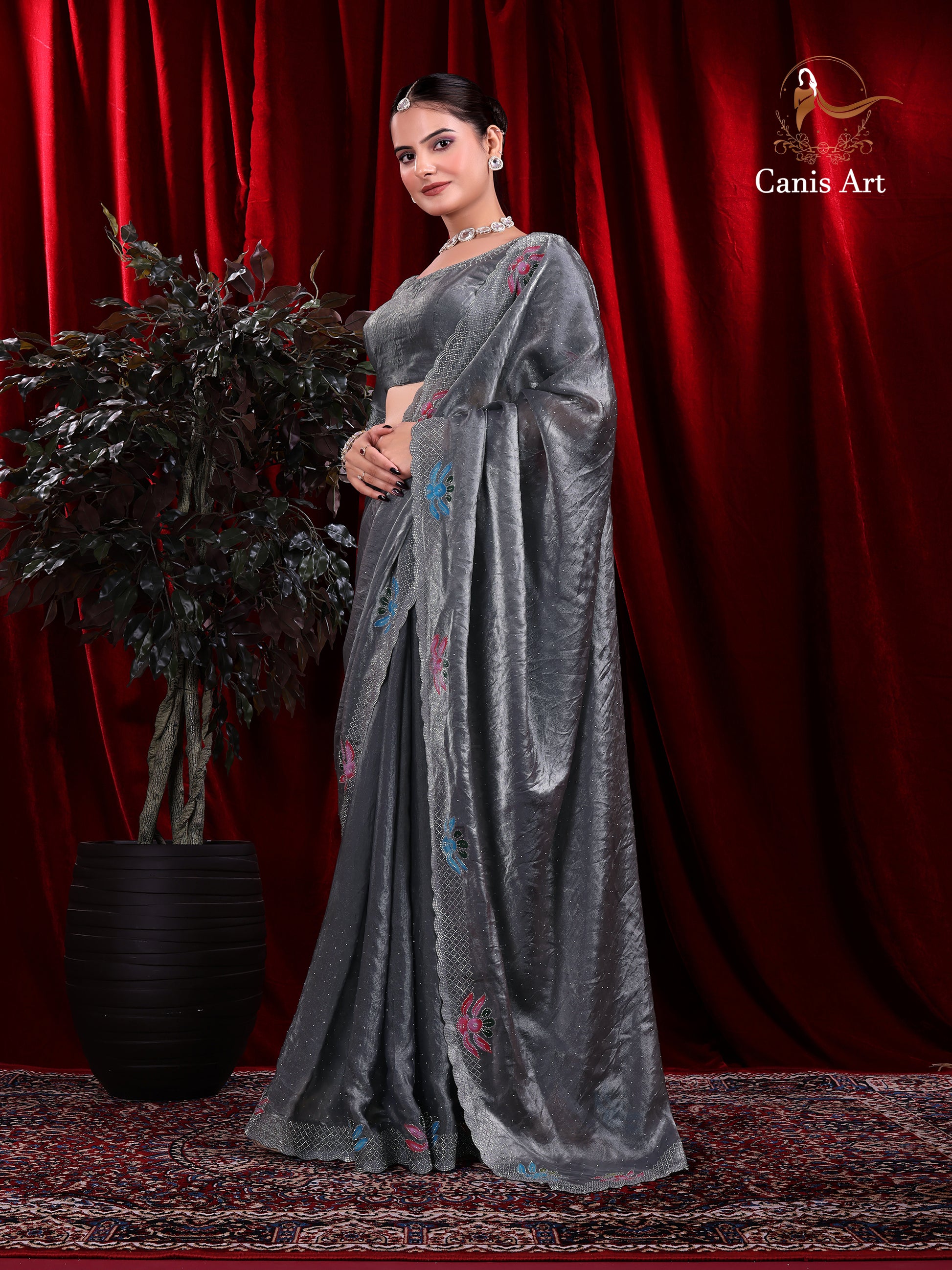 Heavy fendy satin silk