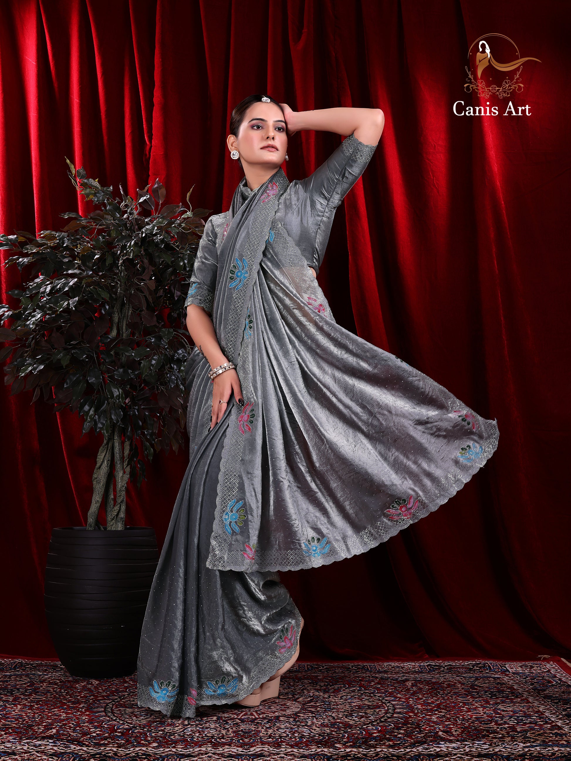 Heavy fendy satin silk