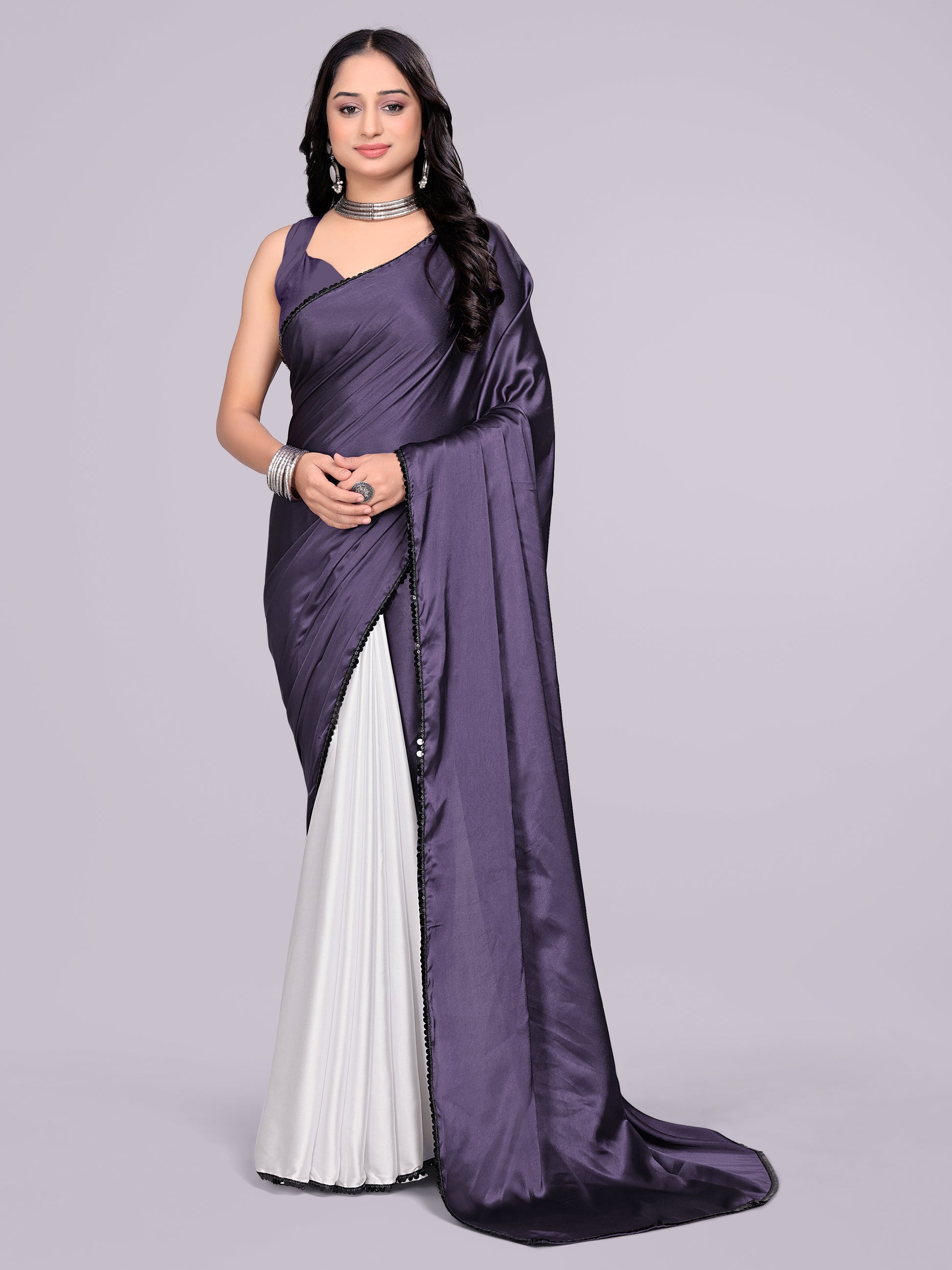 purple dark white - half white