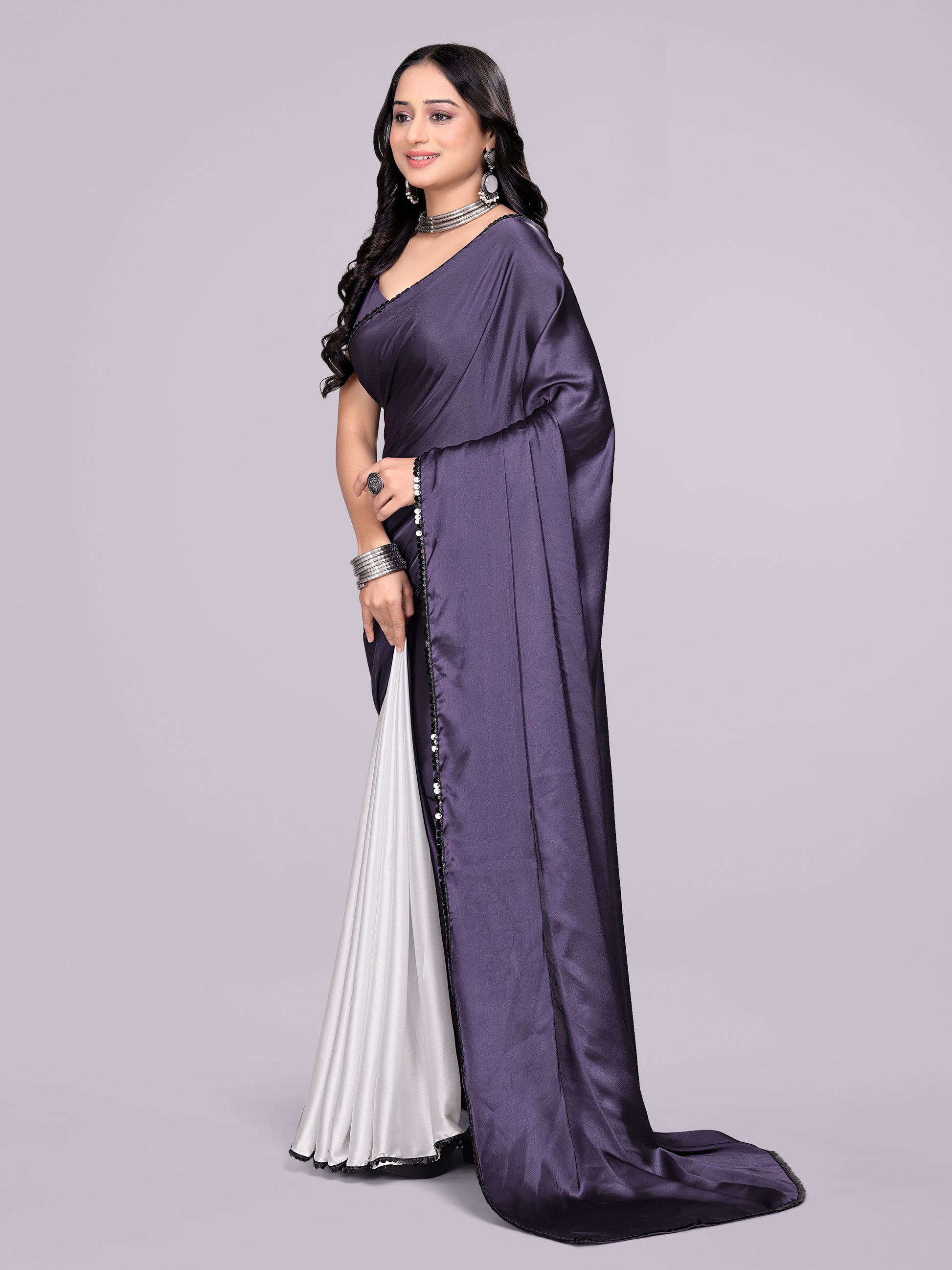 purple dark white - half white