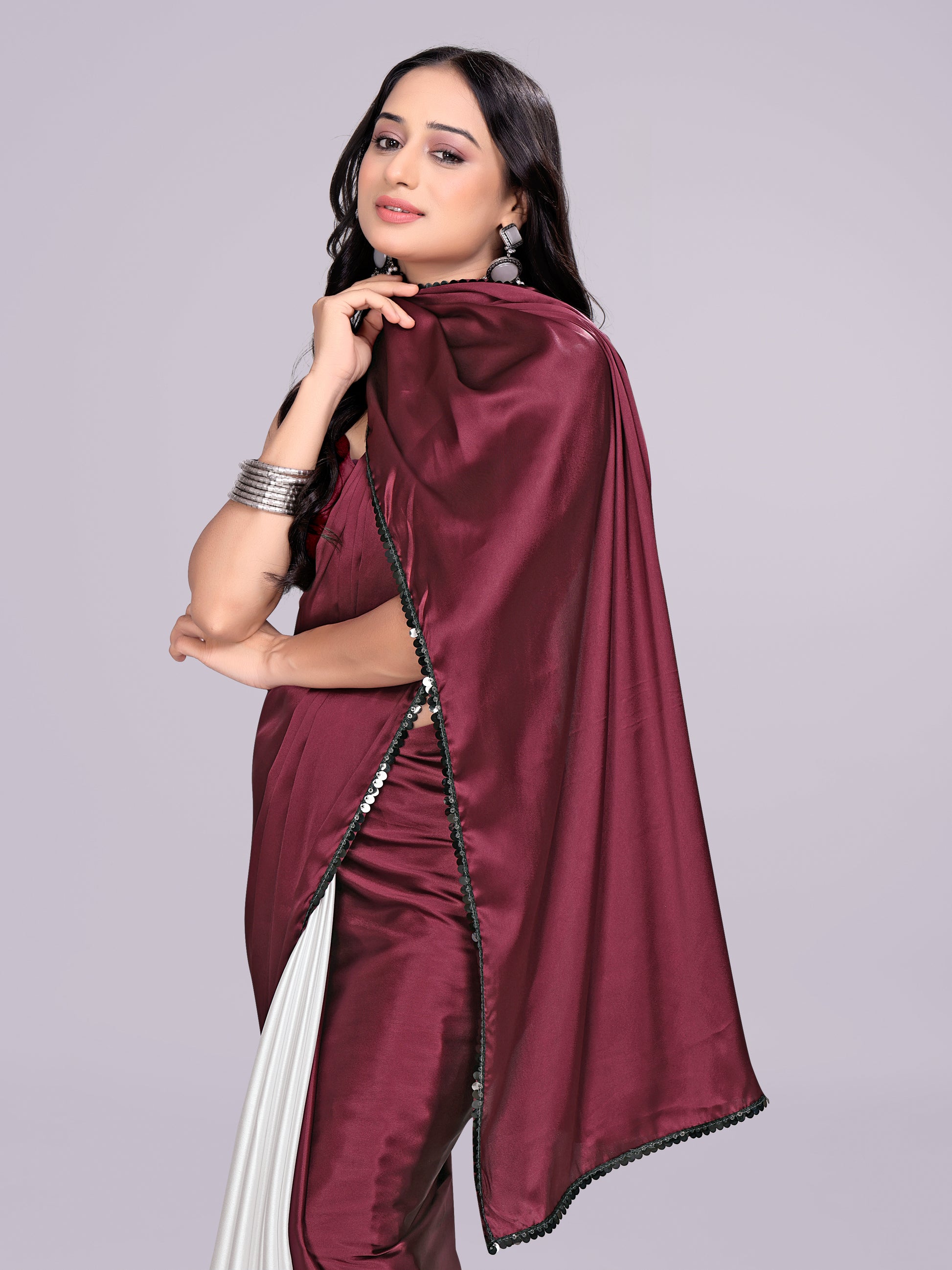 maroon dark white - half white