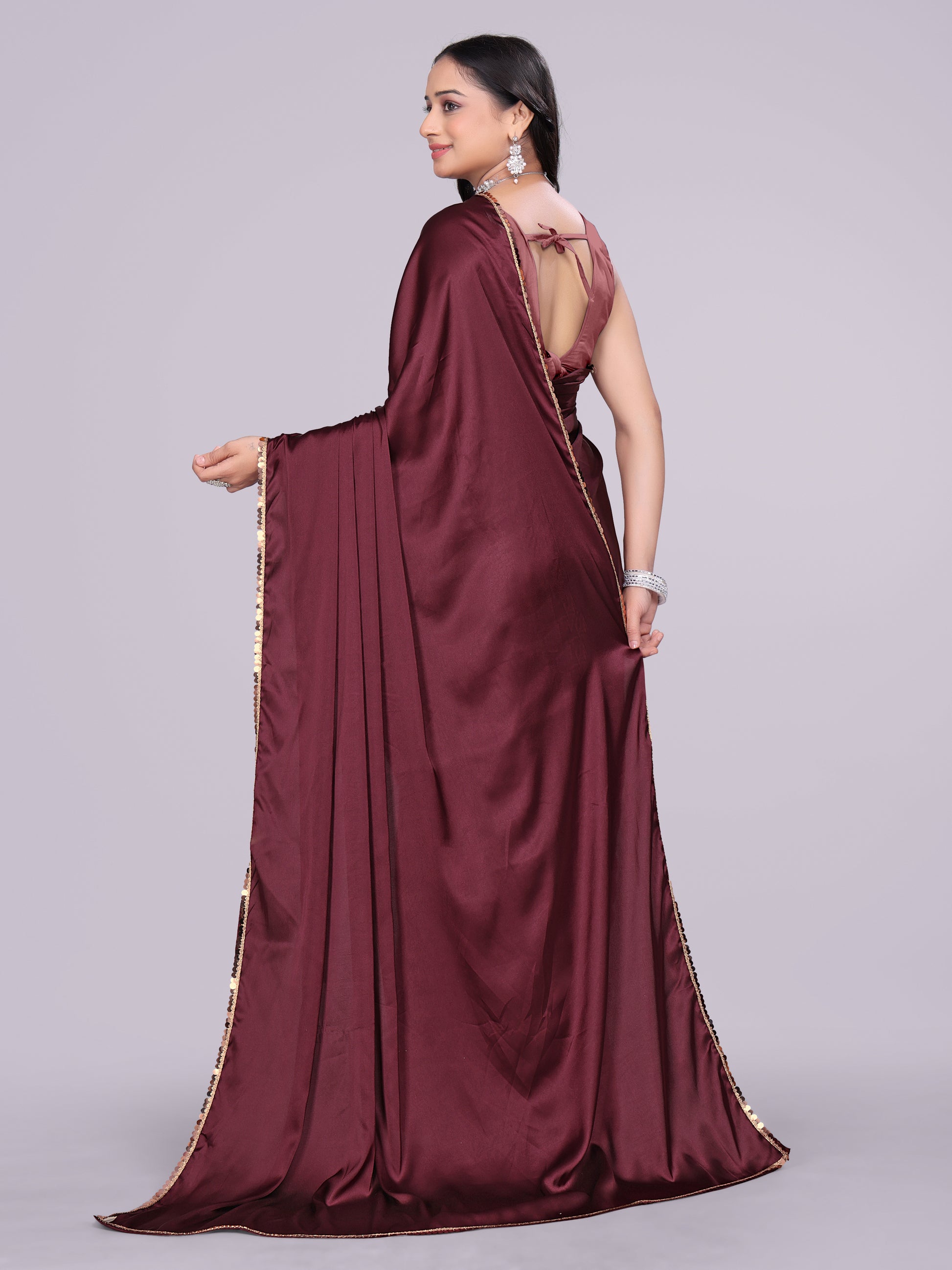 maroon dark gajari - half multicolor