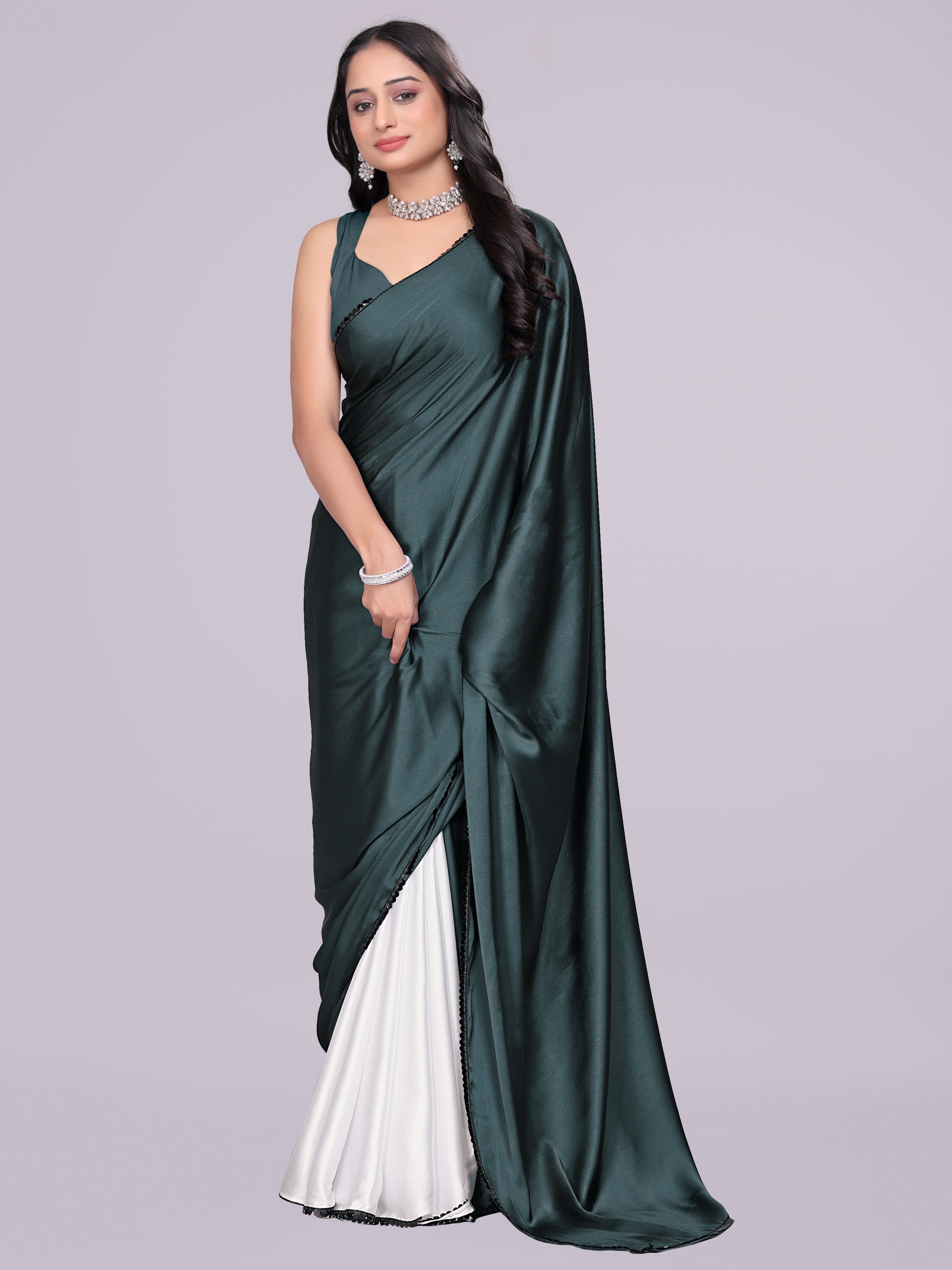 green dark white - half white