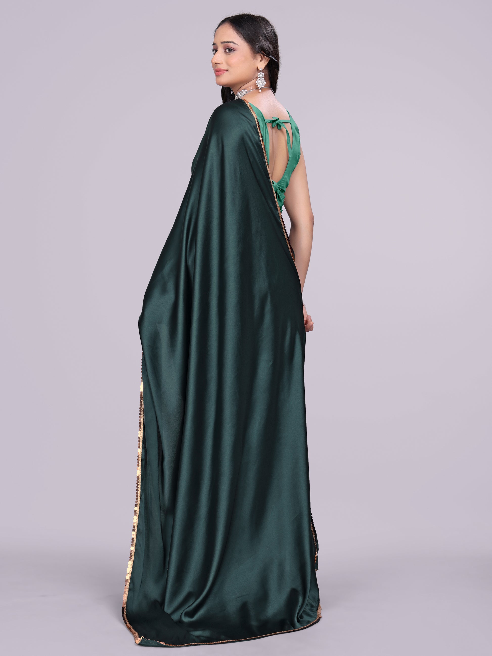 green dark firozi - half multicolor