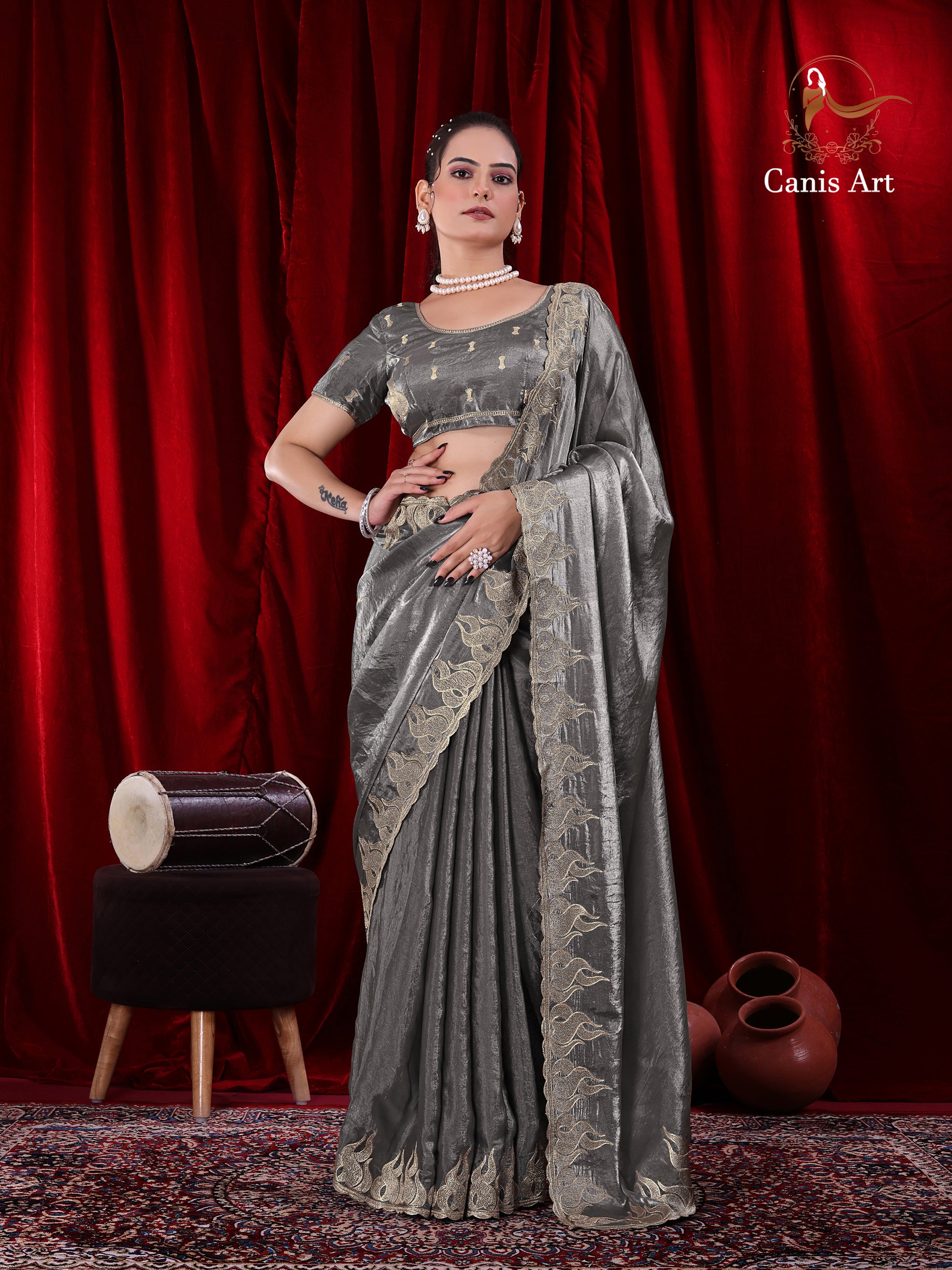 Heavy fendy satin silk