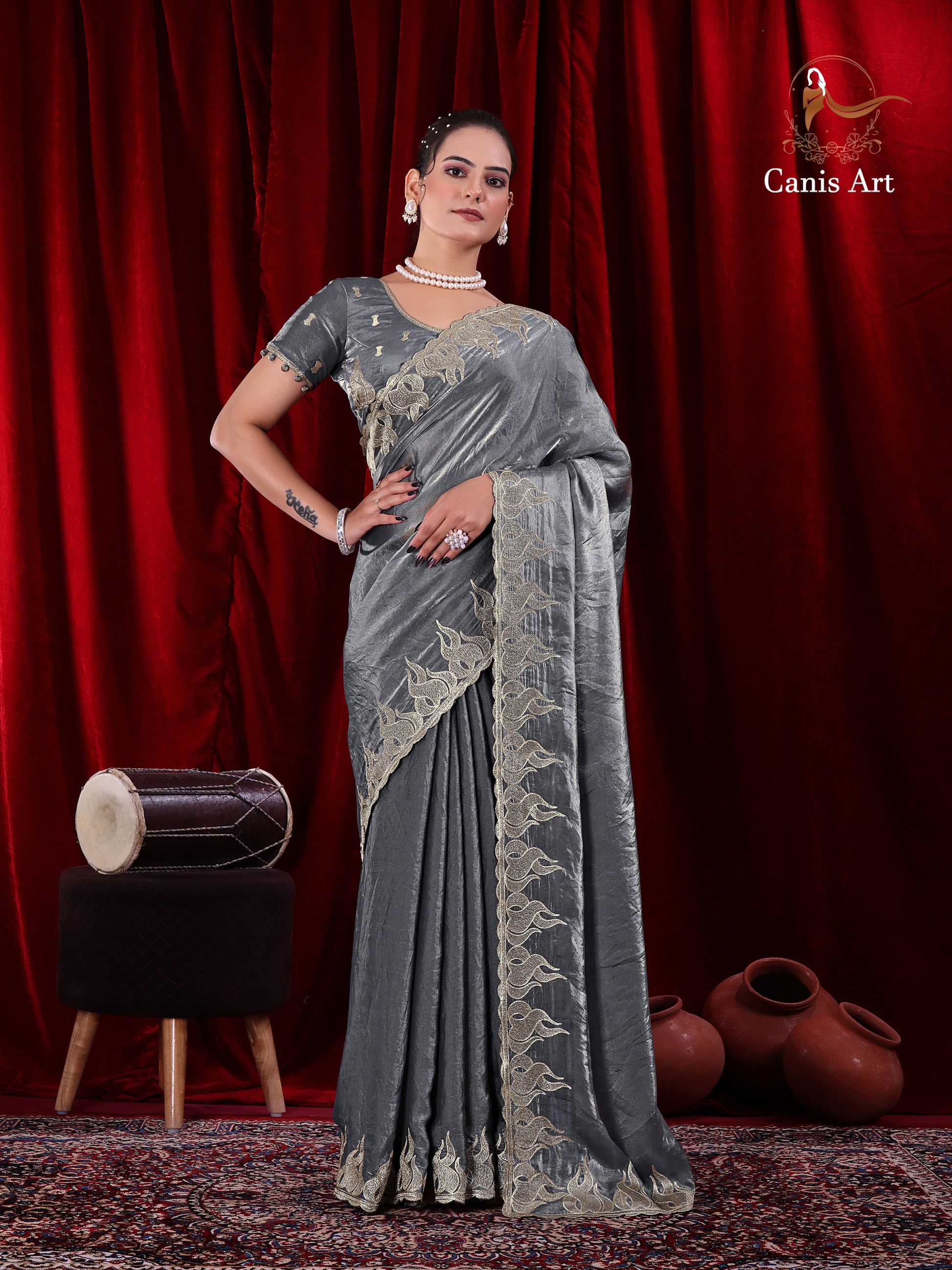 Heavy fendy satin silk