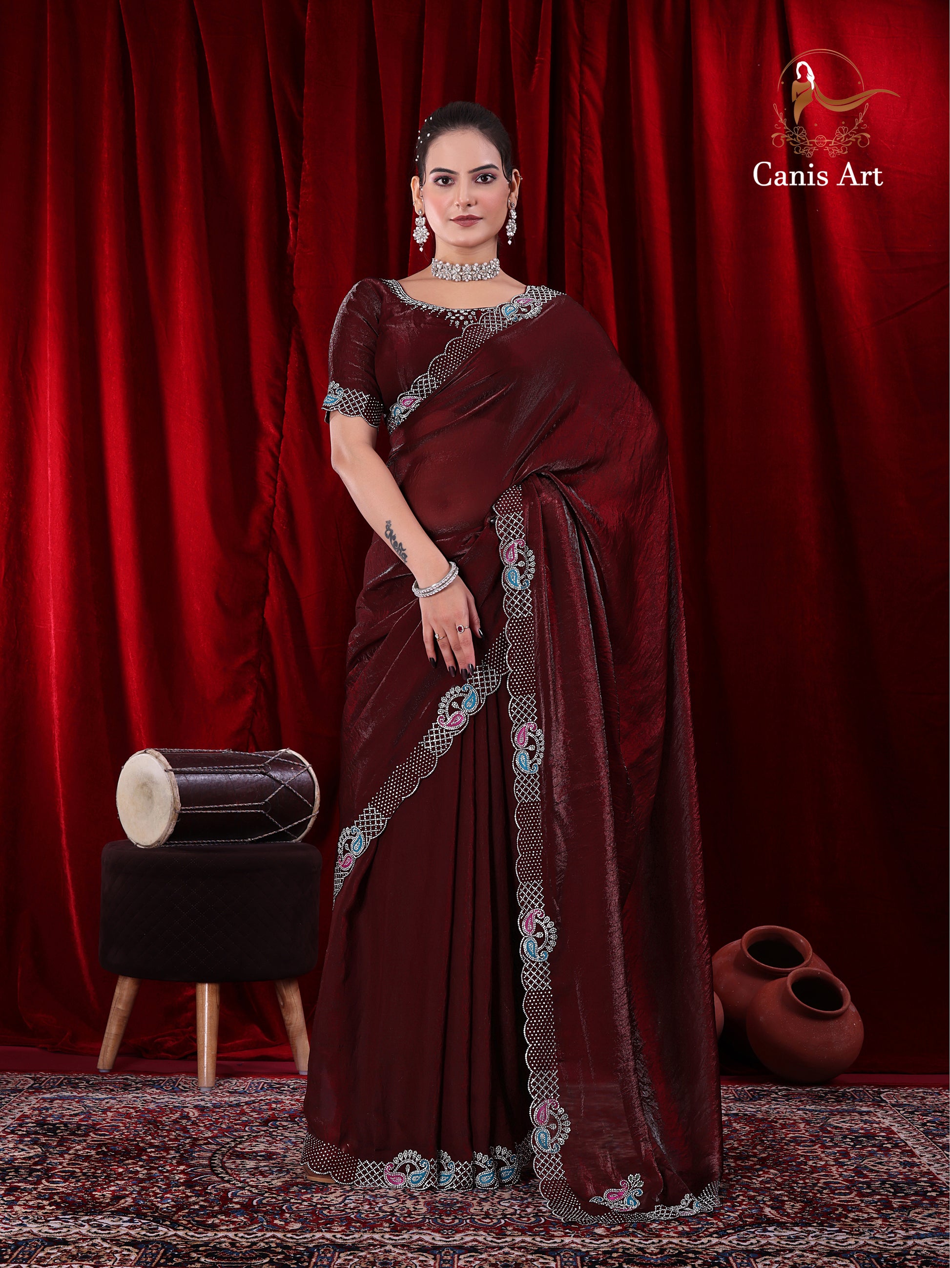 Heavy fendy satin silk