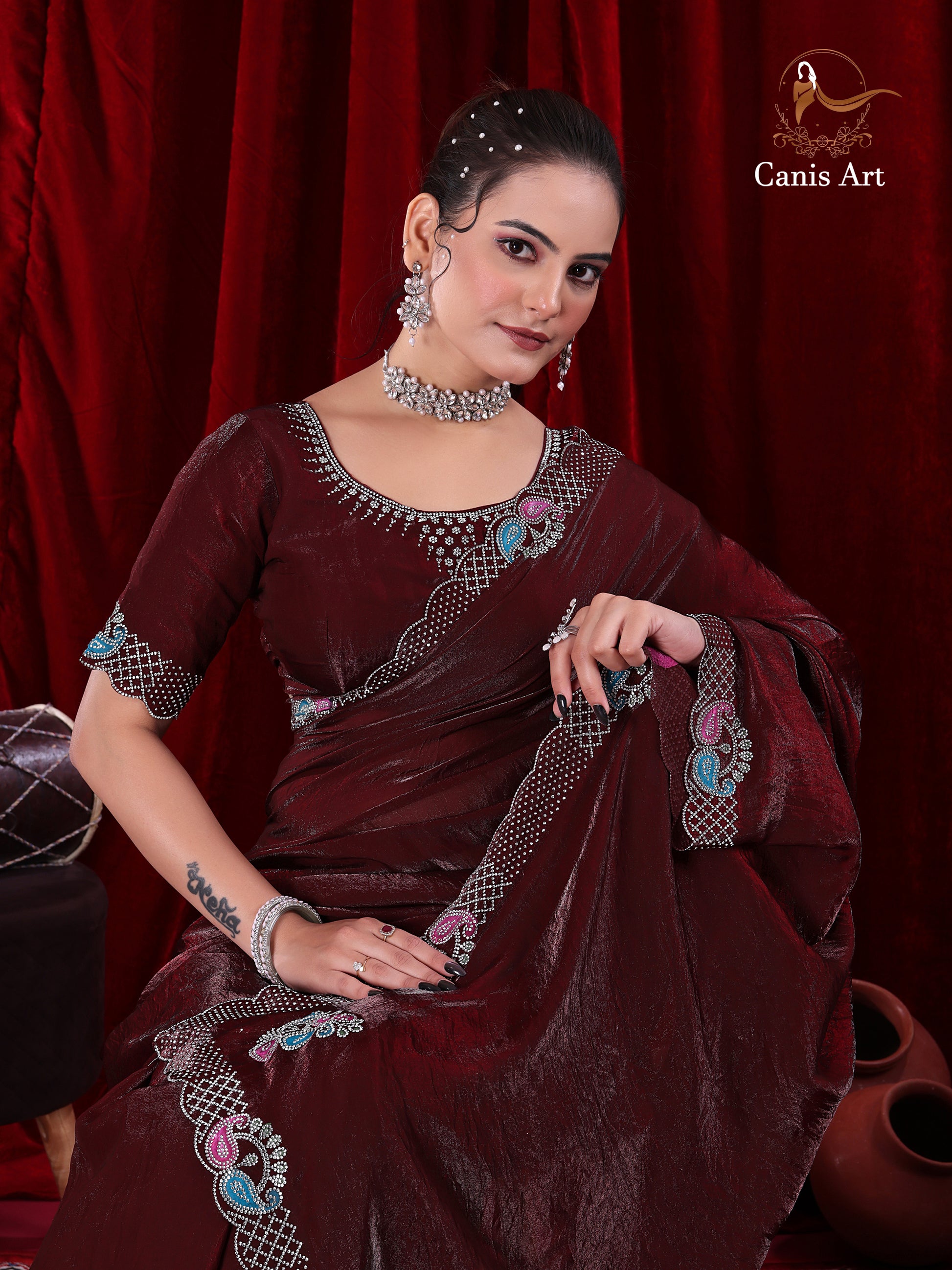 Heavy fendy satin silk