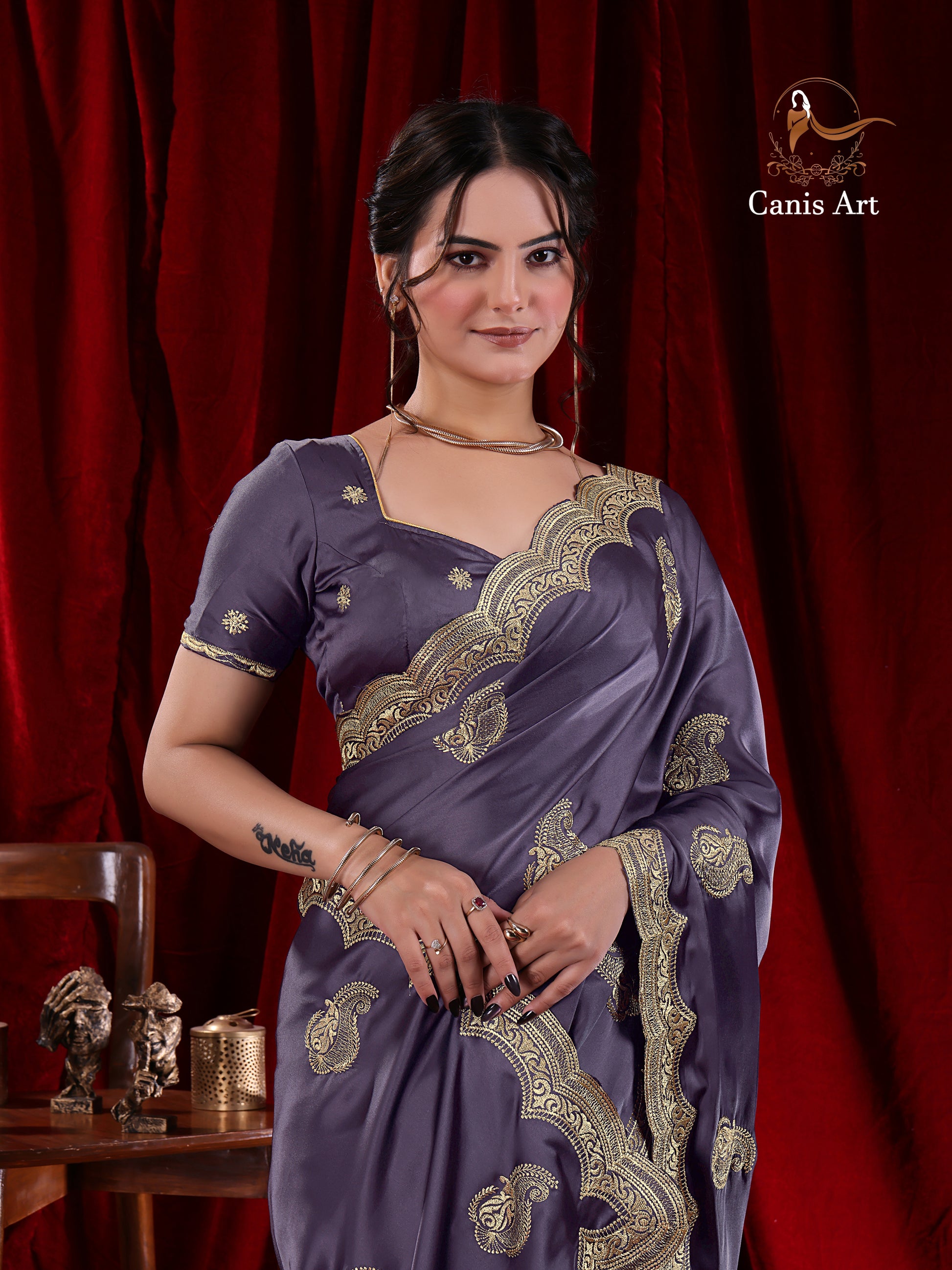 Heavy fendy satin silk