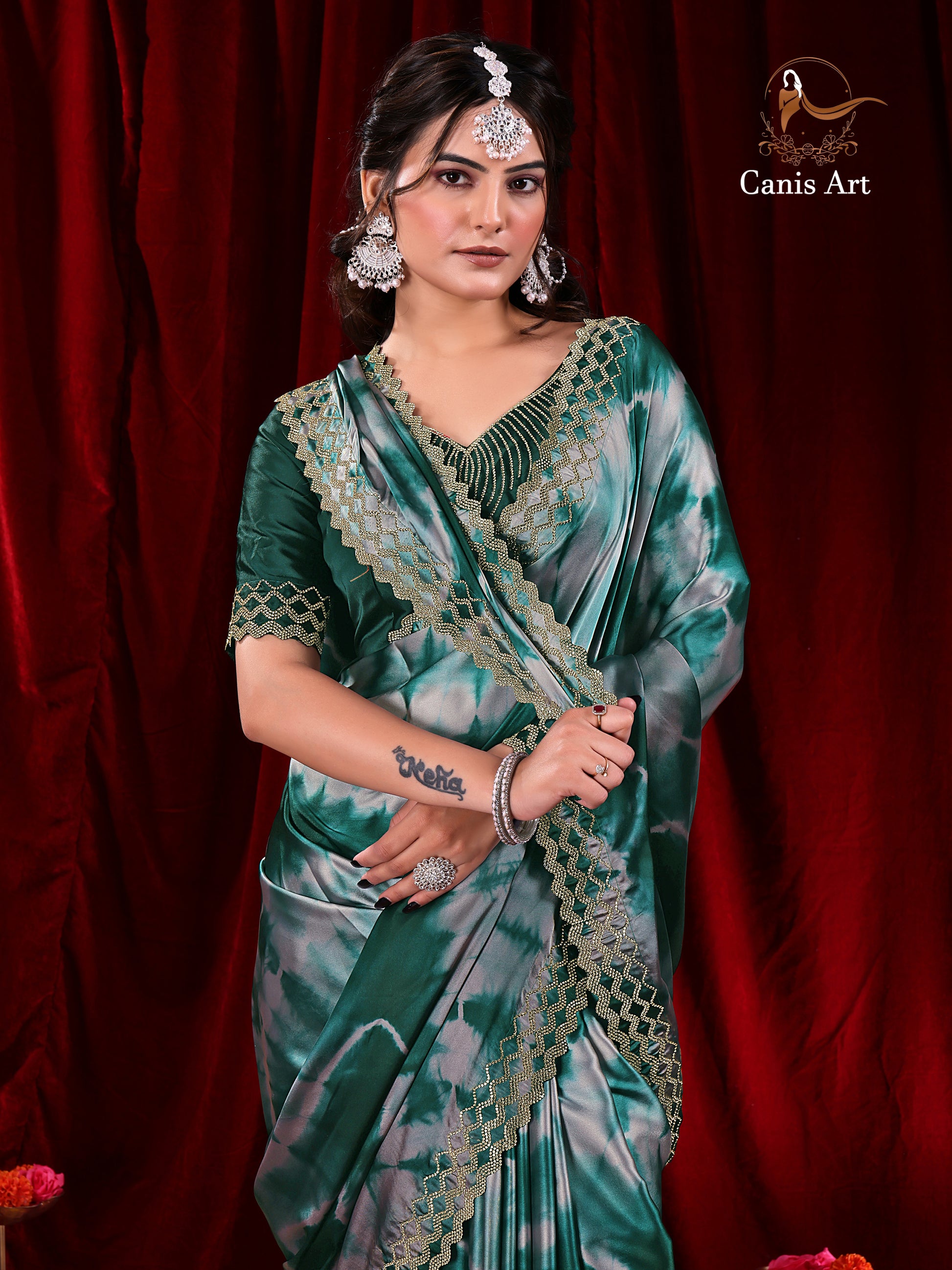 Heavy fendy satin silk