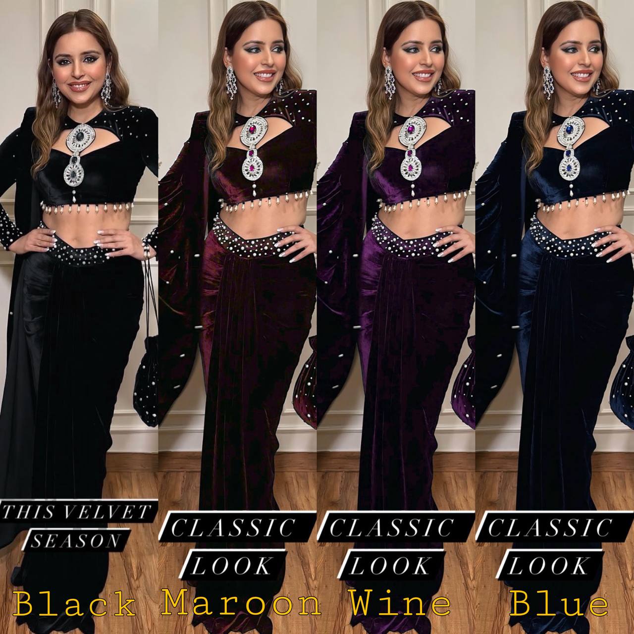 Indo-Western Drape Lehenga Saree