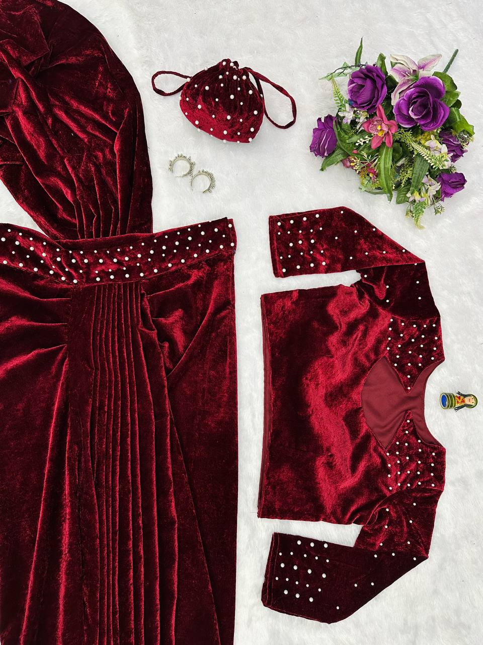 Indo-Western Drape Lehenga Saree