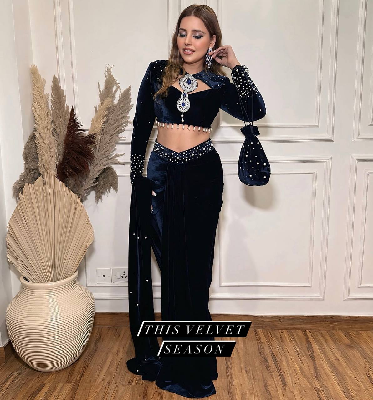 Indo-Western Drape Lehenga Saree