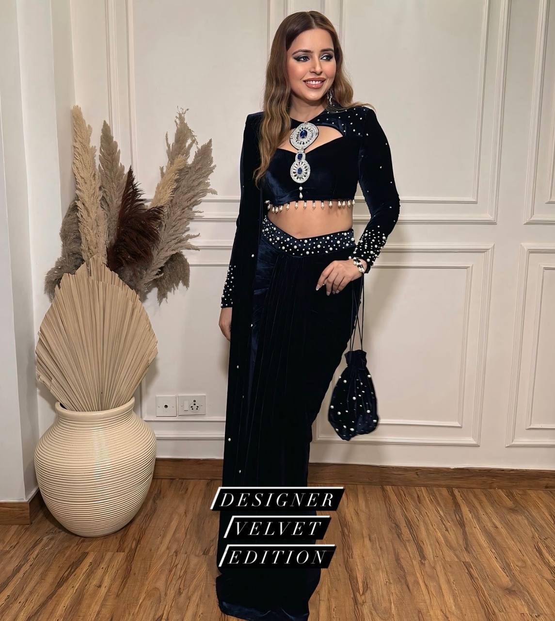 Indo-Western Drape Lehenga Saree