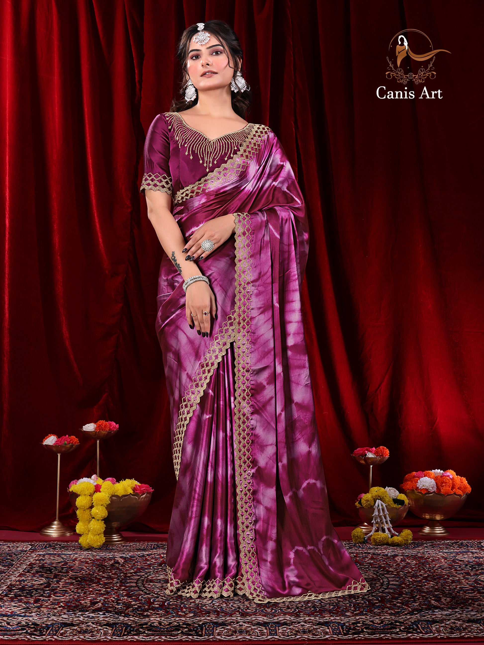 Heavy fendy satin silk