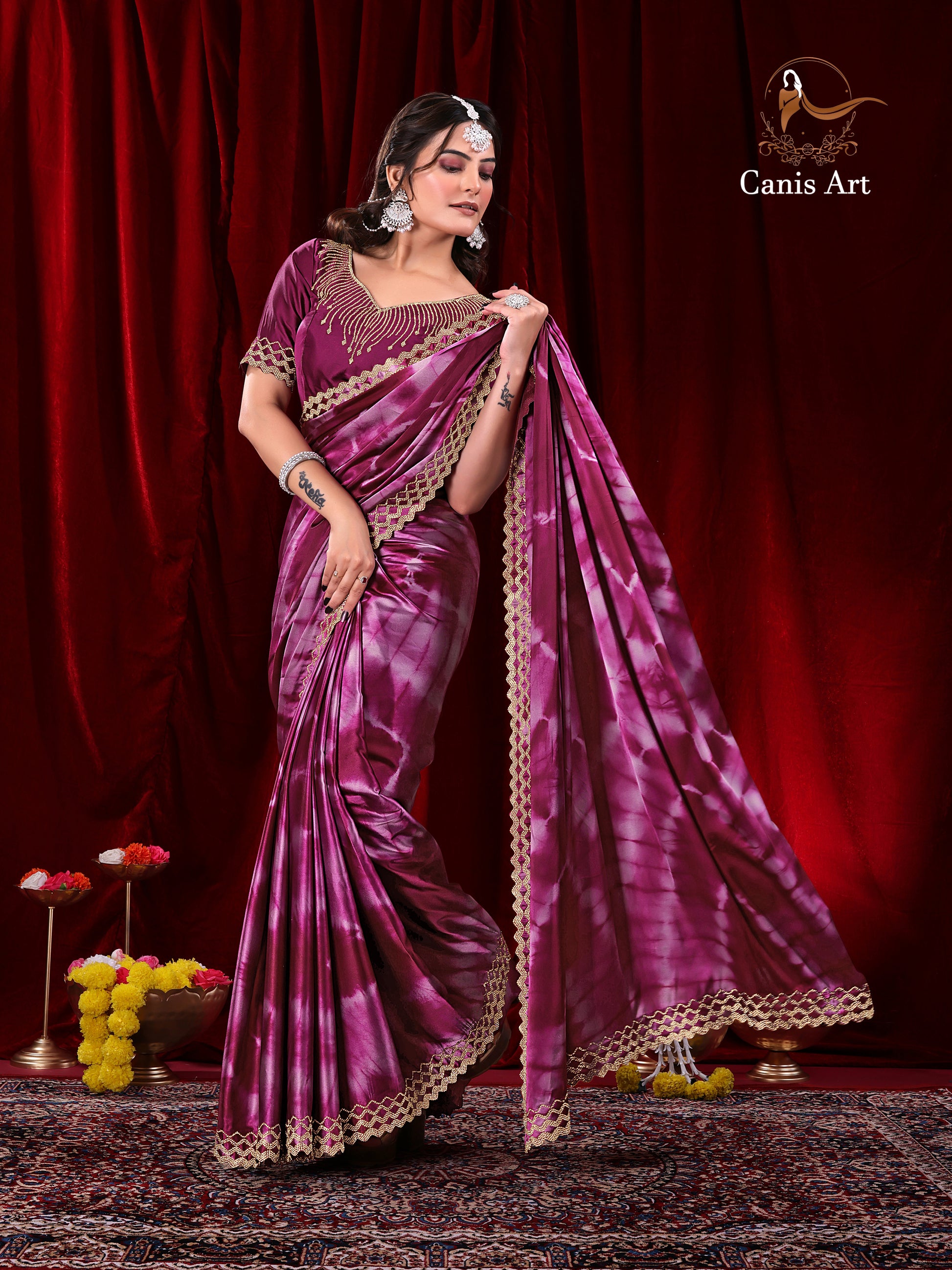 Heavy fendy satin silk