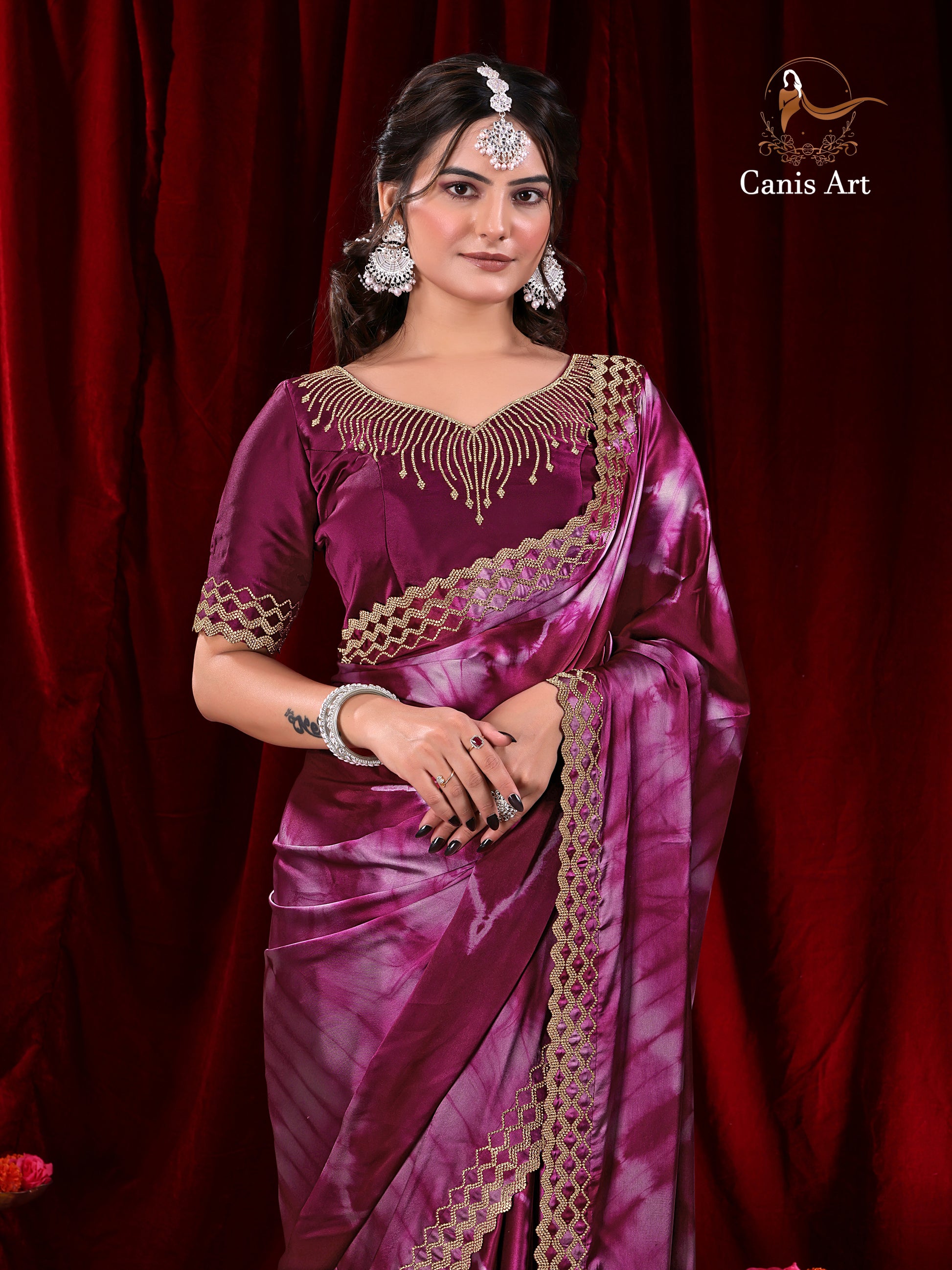 Heavy fendy satin silk