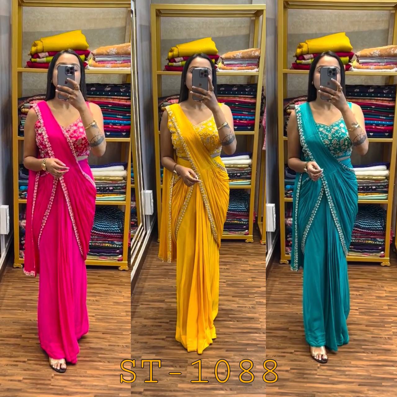 Indo-Western Ready-to-Wear Lehenga-Saree