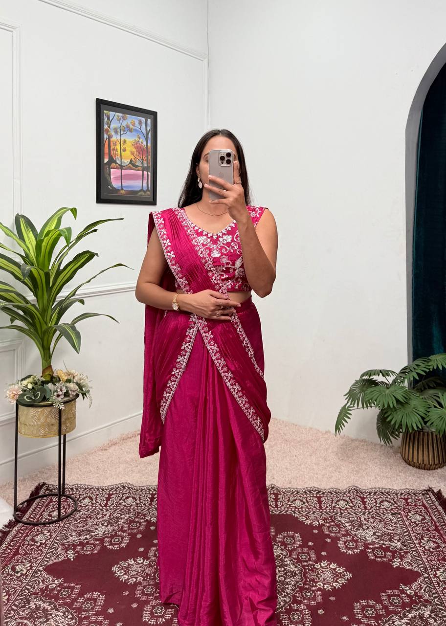 Indo-Western Ready-to-Wear Lehenga-Saree