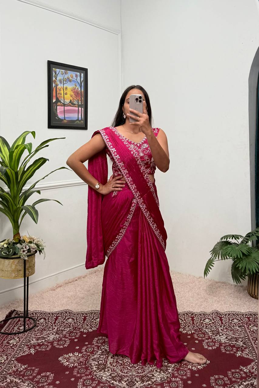 Indo-Western Ready-to-Wear Lehenga-Saree