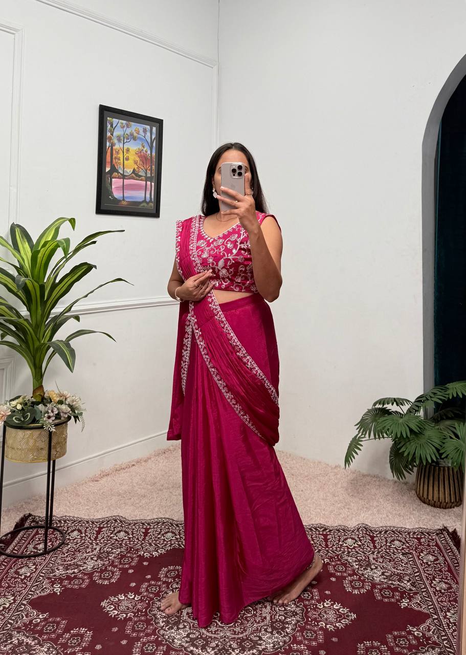 Indo-Western Ready-to-Wear Lehenga-Saree