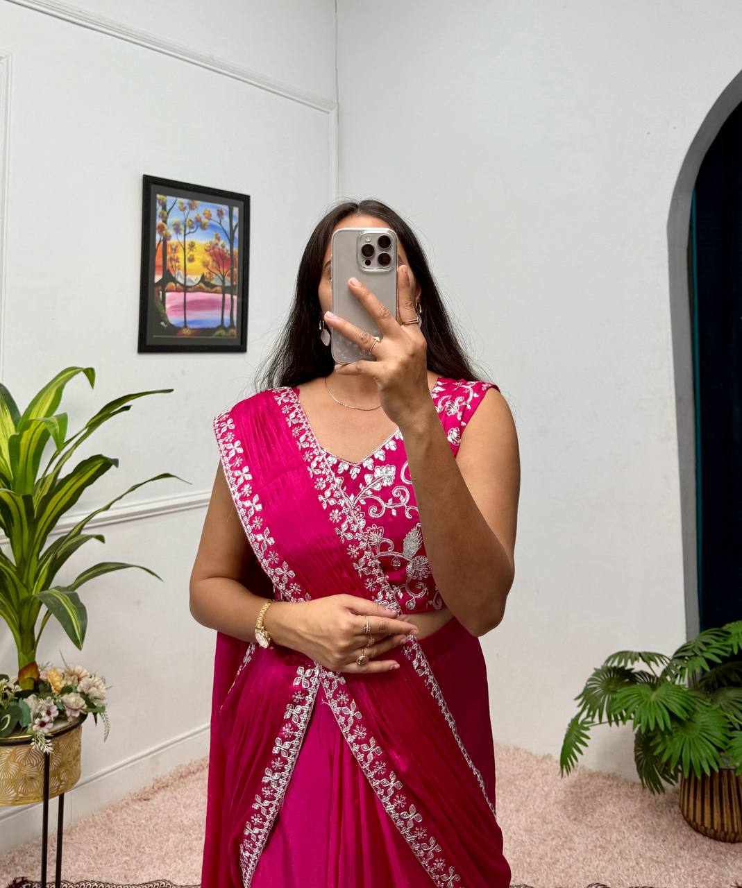 Indo-Western Ready-to-Wear Lehenga-Saree