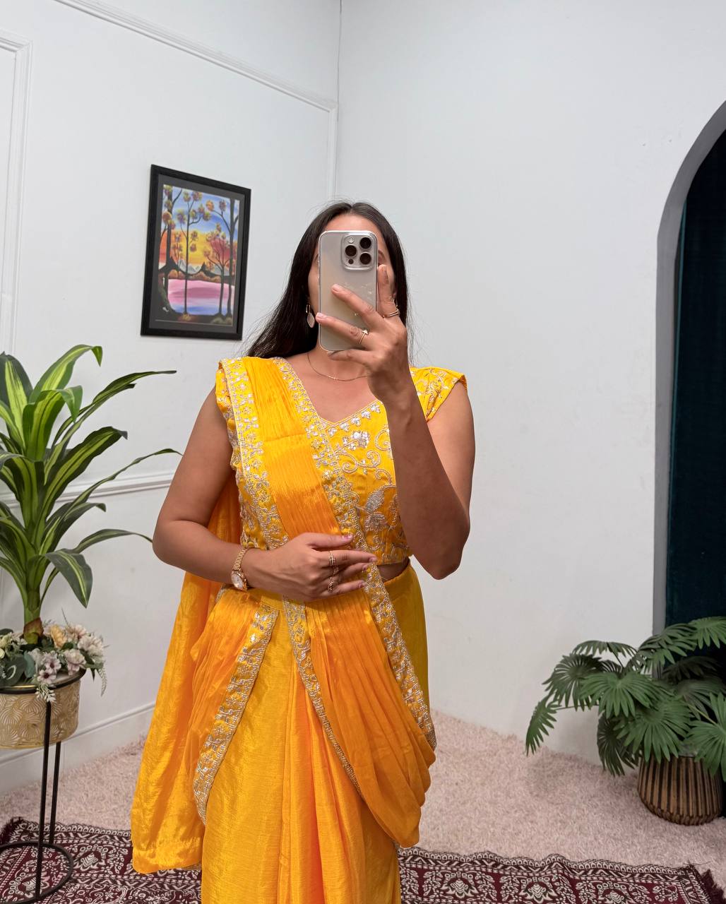 Indo-Western Ready-to-Wear Lehenga-Saree