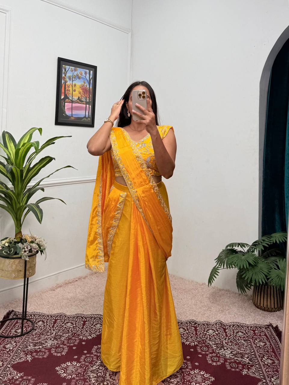 Indo-Western Ready-to-Wear Lehenga-Saree