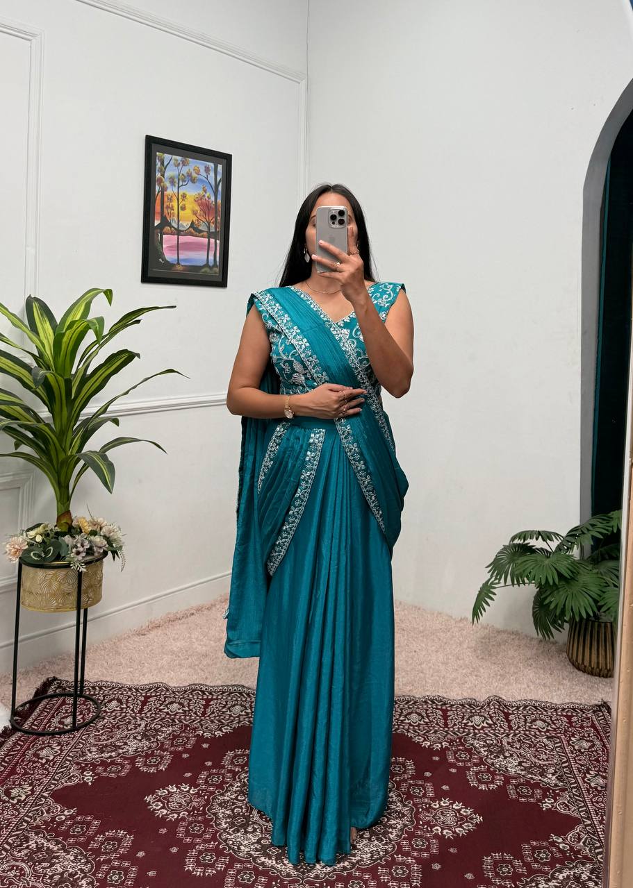 Indo-Western Ready-to-Wear Lehenga-Saree