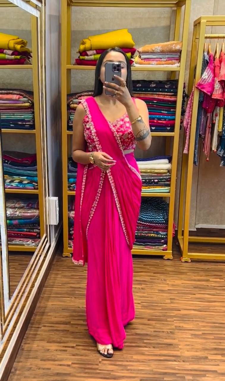 Indo-Western Ready-to-Wear Lehenga-Saree