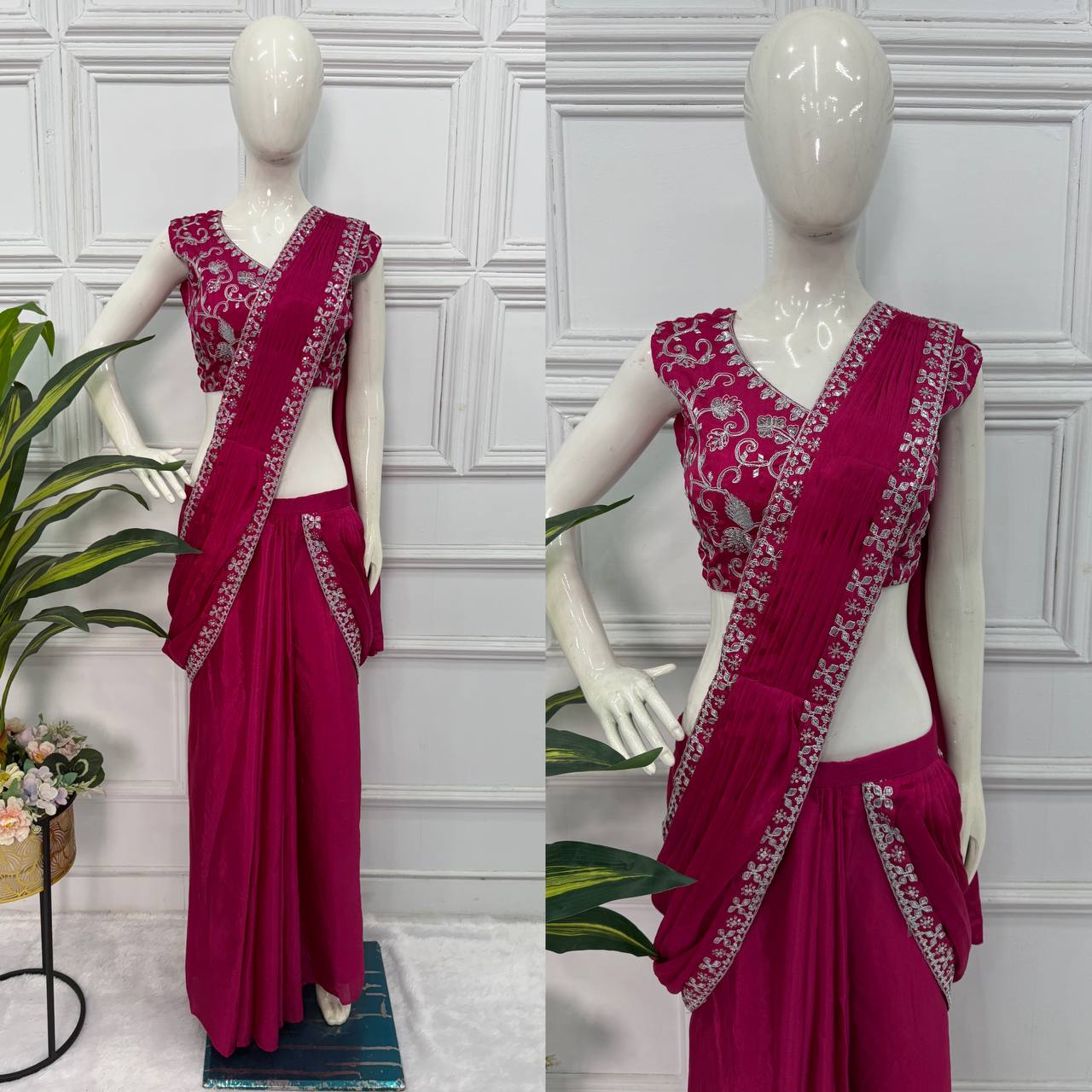 Indo-Western Ready-to-Wear Lehenga-Saree