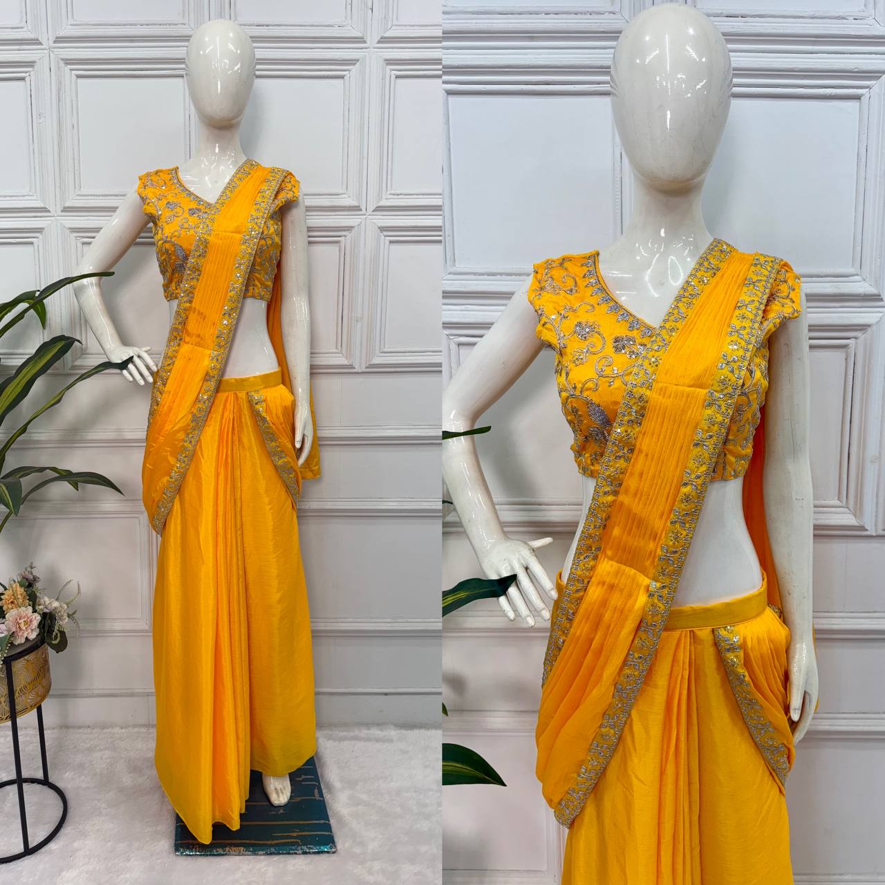 Indo-Western Ready-to-Wear Lehenga-Saree