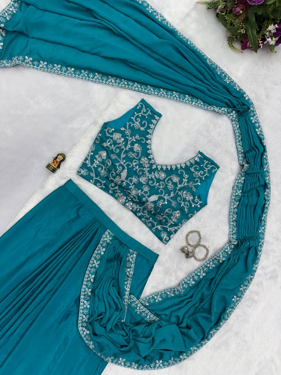 Indo-Western Ready-to-Wear Lehenga-Saree