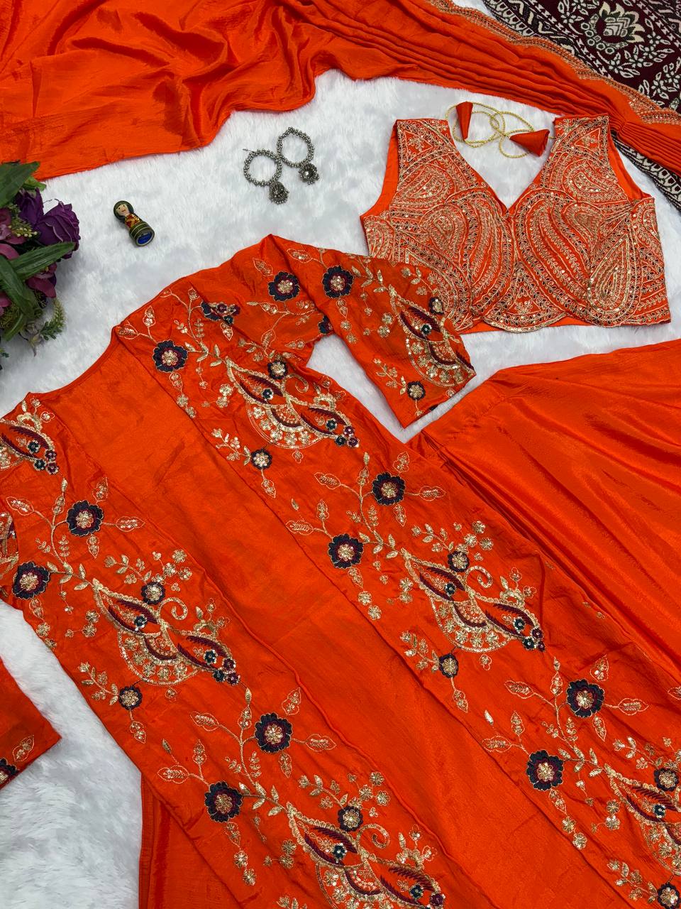 Ready-to-Wear Drape Saree with Embroidered Koti