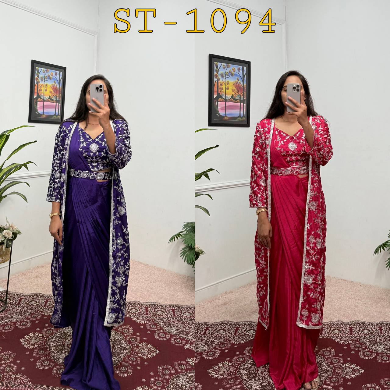 Ready-to-Wear Drape Saree with Full Koti