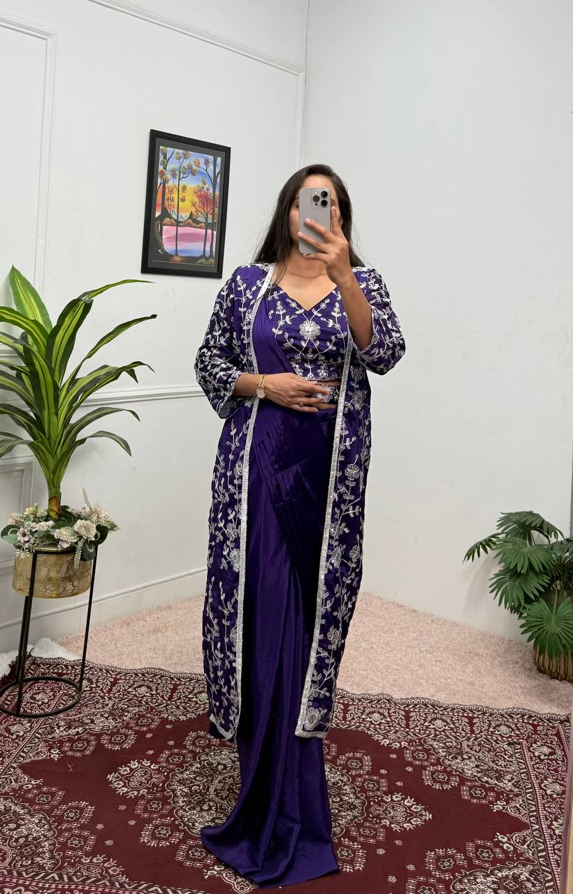 Ready-to-Wear Drape Saree with Full Koti