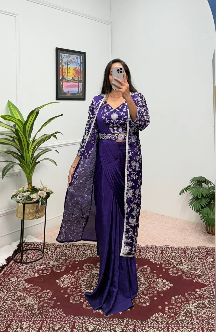 Ready-to-Wear Drape Saree with Full Koti