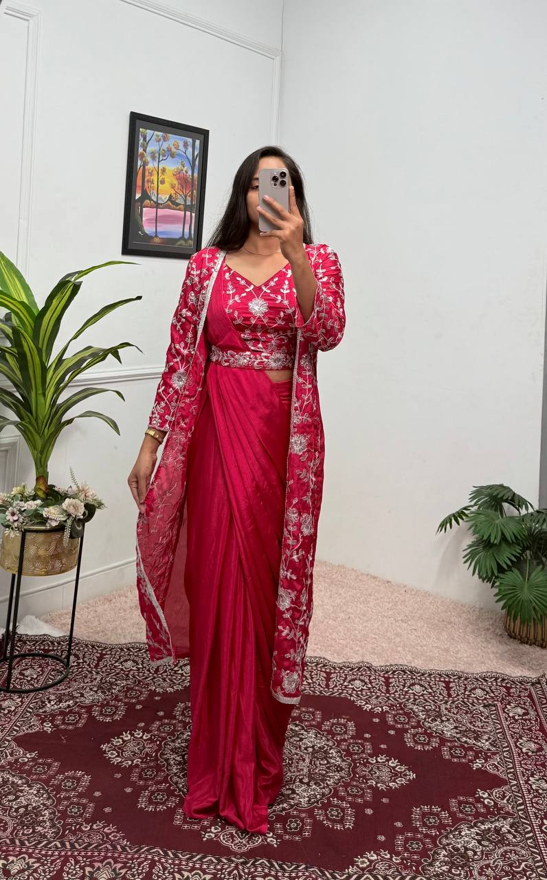 Ready-to-Wear Drape Saree with Full Koti