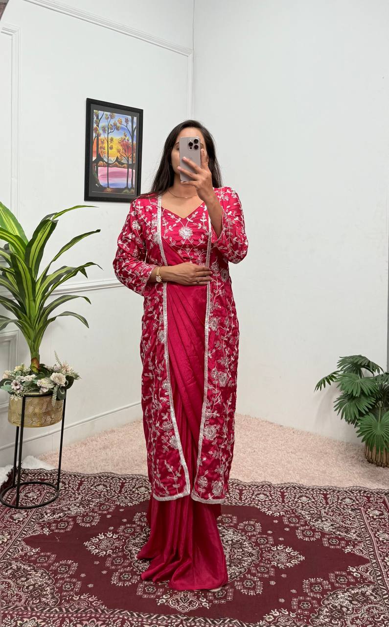 Ready-to-Wear Drape Saree with Full Koti