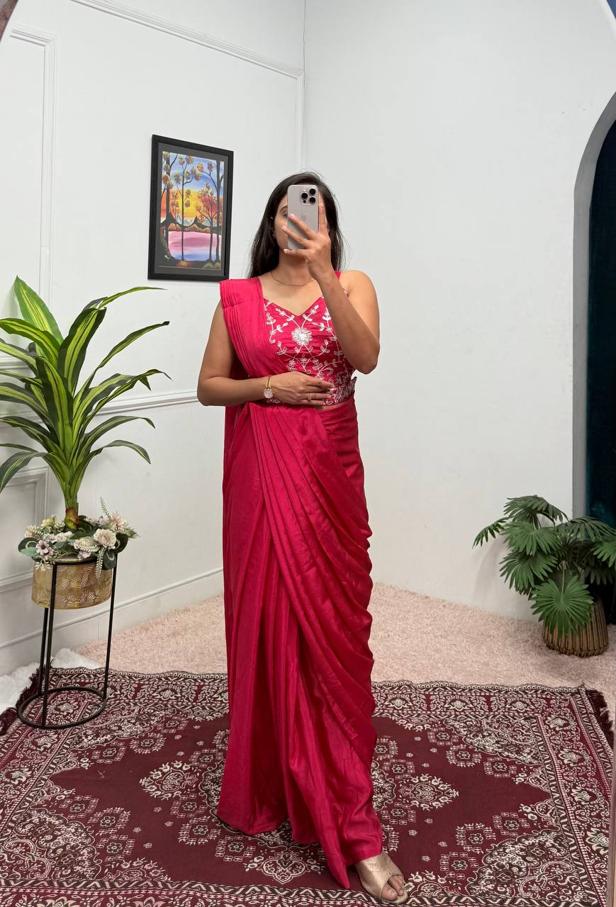 Ready-to-Wear Drape Saree with Full Koti