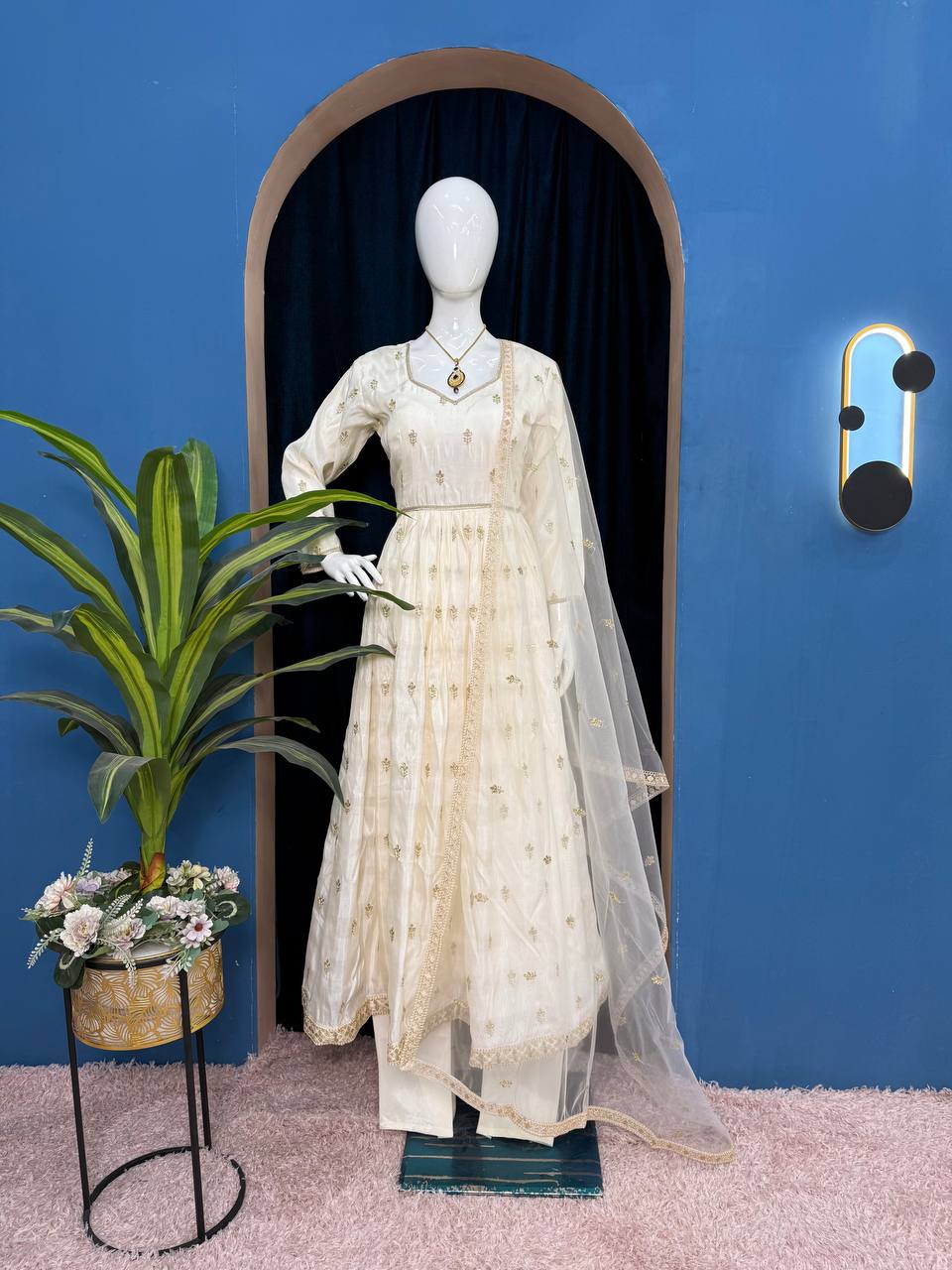 3-Piece Gown Suit Set