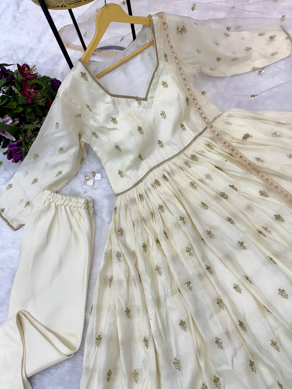 3-Piece Gown Suit Set