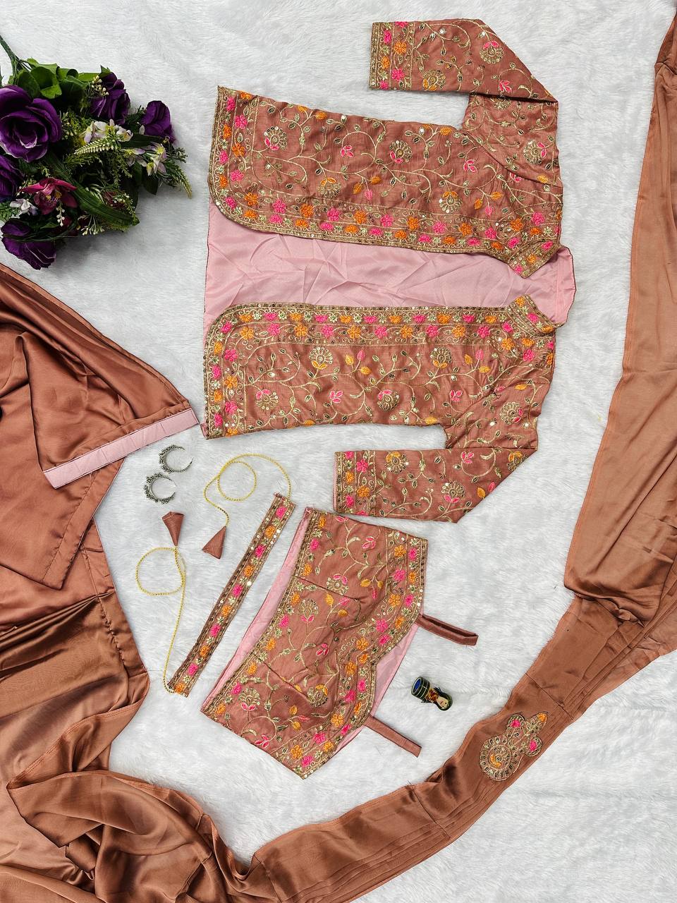 Indo-Western Ready-to-Wear Saree with Embroidered Koti