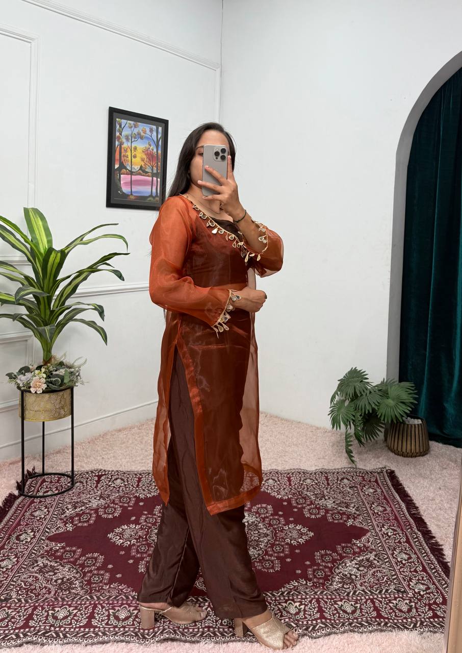 New Summer Collection: 3-Piece Mirror Lace Kurti Set
