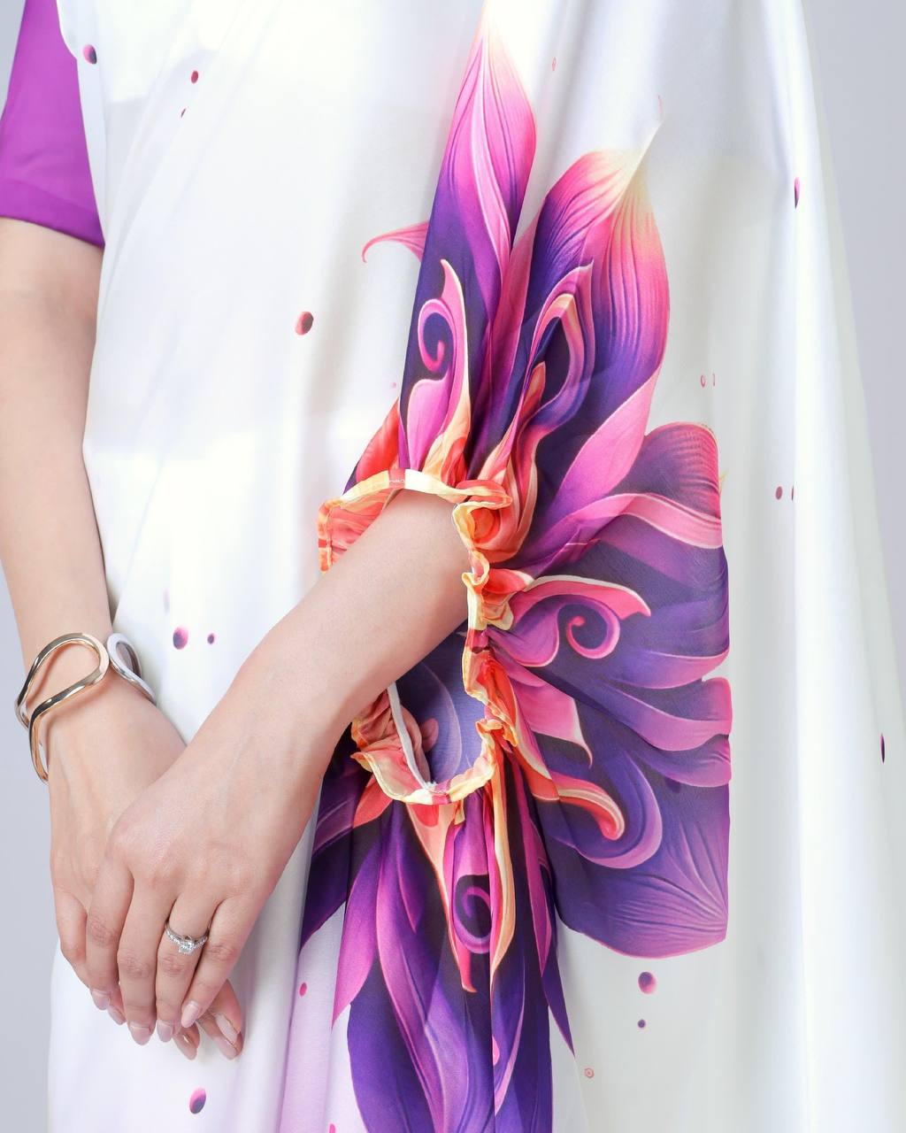 Hands-Free Ready to Wear Saree (Purple Color)