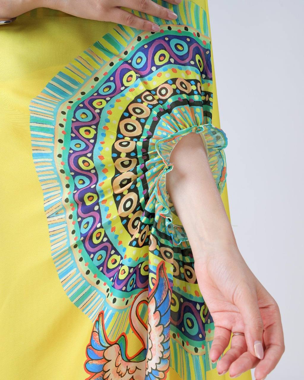 Hands-Free Ready to Wear Saree (Yellow Color)