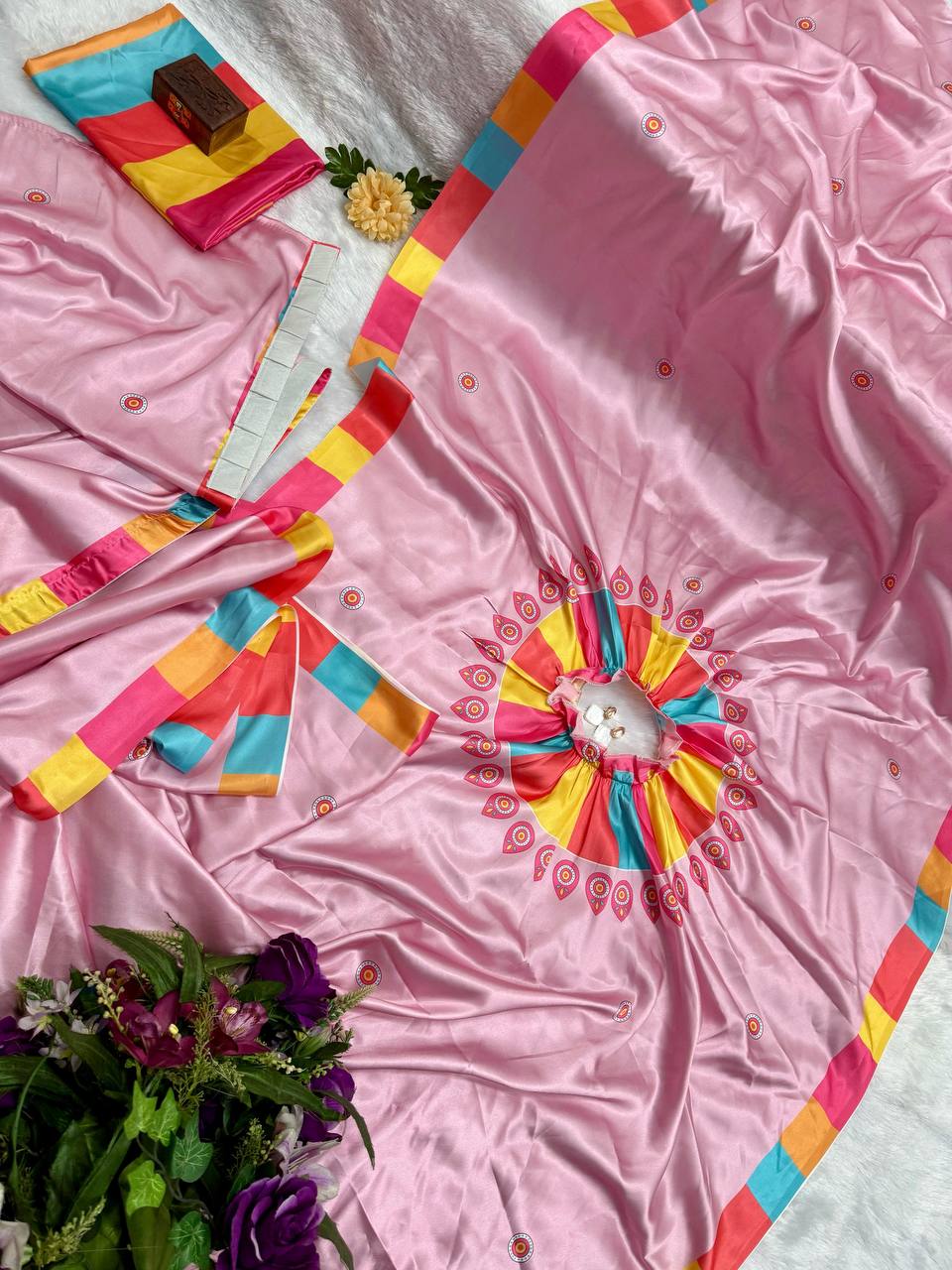 Hands-Free Ready to Wear Saree (Pink Color)